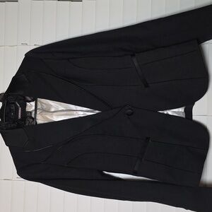 White House Black Market WHBM Black Blazer Jacket Women Size 4